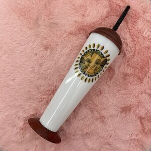 Disney World Animal Kingdom‎ Lion King Simba & Hakuna Matata Cup Sipper W/ Straw